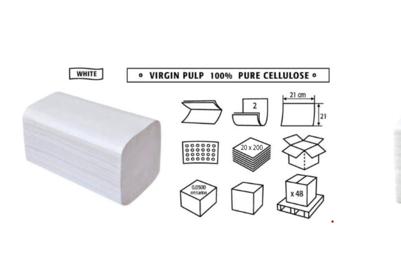 V Fold Hand Towels 20 x 200 pcs.